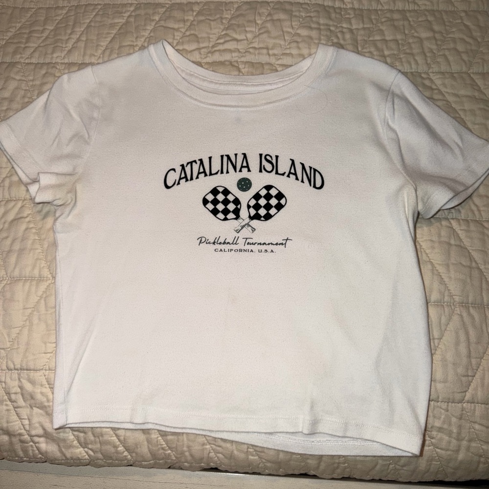 Hollister White Catalina Island Kids Tee